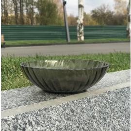 Салатник  20см ELICA рифленый дымка 