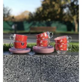 Сервіз Luminarc RED ORCHIS /220Х6 д/чаю