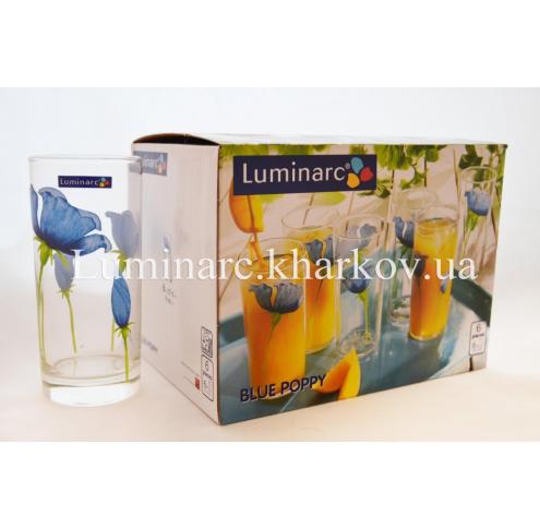 Набір Luminarc BLUE POPPY /270X6 склянок вис.
