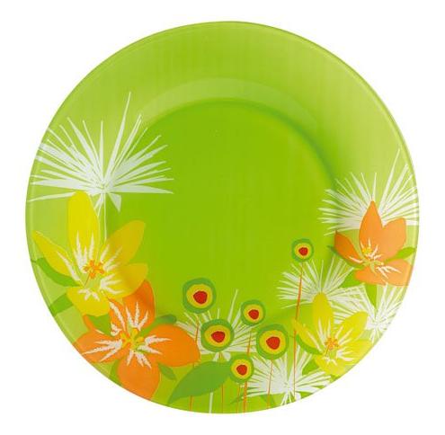 Тарелка Luminarc POP FLOWERS Green /250мм обеденная