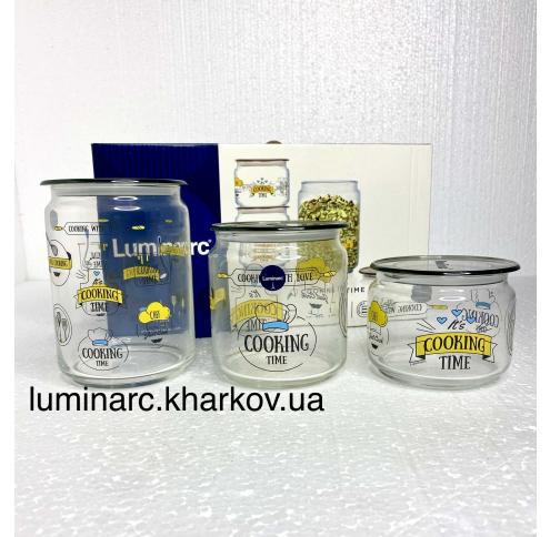 Набір Luminarc COOKING TIME /банок Х3 0,5 0,75 1л