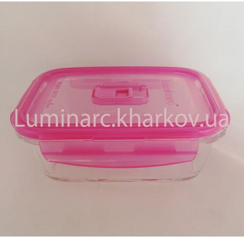 Контейнер Luminarc  PURE BOX ACTIVE NEON /380мл з рожевою кришкою/прямокут.