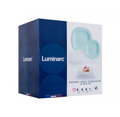Сервиз Luminarc  CARINE Turquoise&White /19 пр.