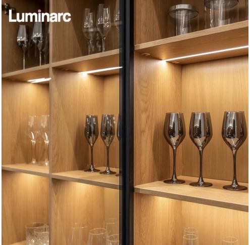 Набір Luminarc Сeleste сяючий графіт / 350Х6 вино