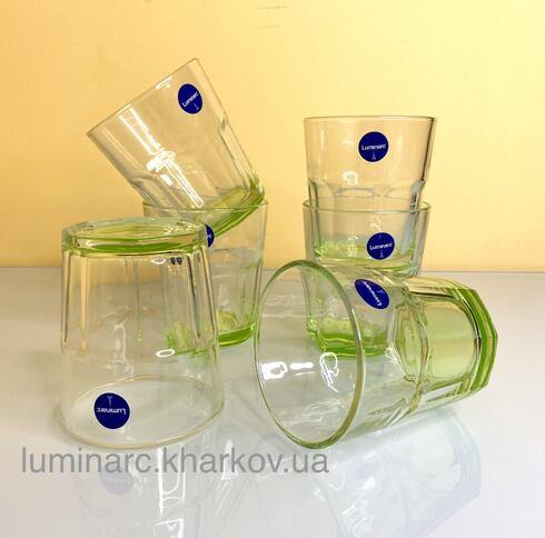 Набір Luminarc TUFF GREEN /6Х300мл склянок низьких