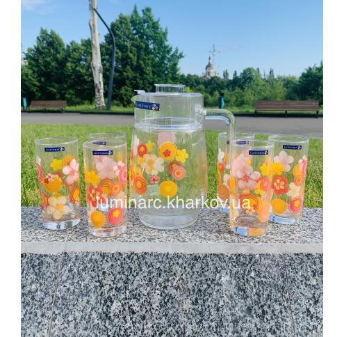 Набір Luminarc BUBBLES FLOWERS PINK /7пр. для напоїв