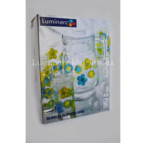 Комплект Luminarc BUBBLES FLOWERS ANIS /7пр.