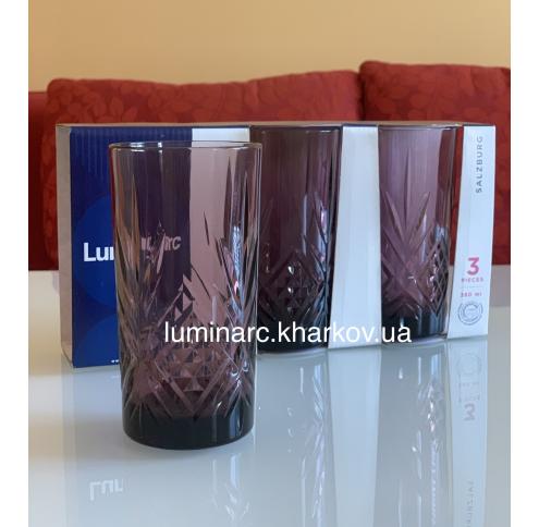 Набір Luminarc ЗАЛЬЦБУРГ ЛІЛАК /380Х3 склянок вис.