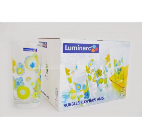 Набір Luminarc BUBBLES FLOWERS ANIS /270X6 склянок вис.