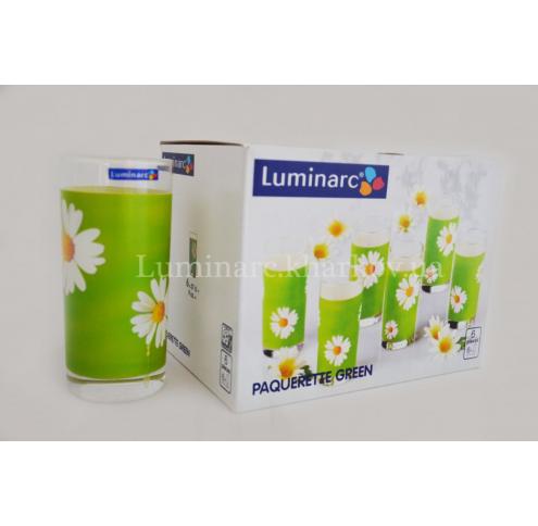 Набір Luminarc PAQUERETTE GREEN /270X6 склянок вис.